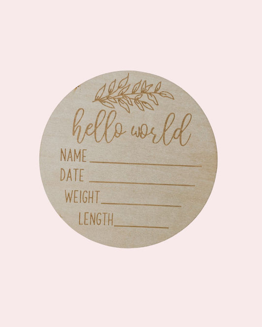 The Birth Announcement.