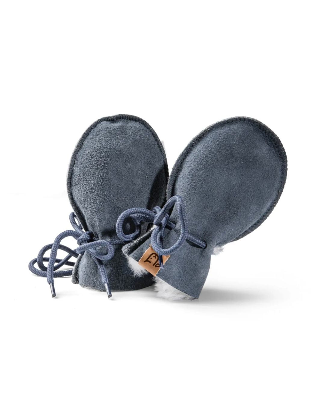 The Sheepskin Baby Mittens - Blue.