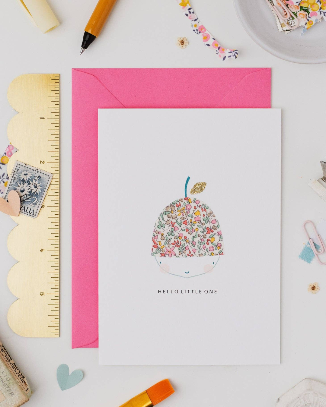 The Hello Little One Greeting Card.